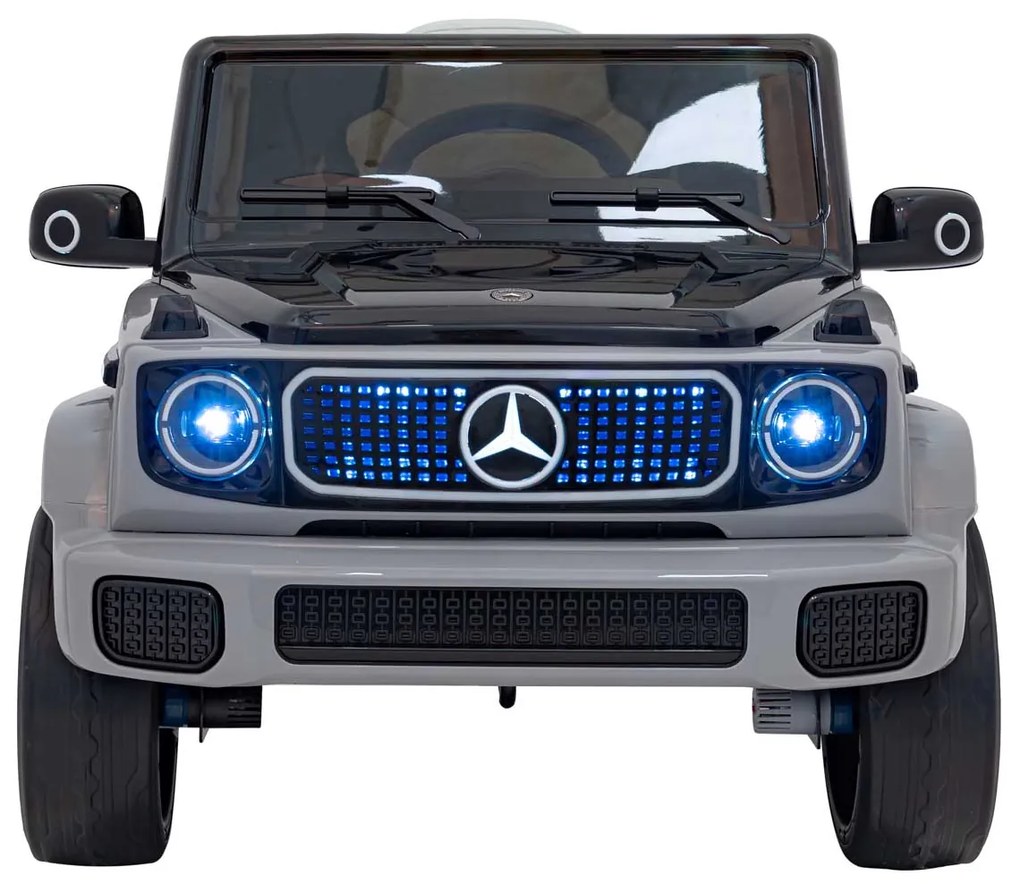 Detské autíčko s elektrickým pohonom 4x4 Mercedes Benz EQG - strieborné