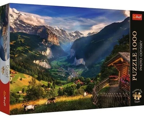 Trefl Puzzle Premium Plus Photo Odyssey: Údolie Lauterbrunnen, 1000 dielikov