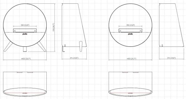 Planika MISTY - Krb na vodnú paru na diaľkové ovládanie 72,9x65,3 cm 125W/230V