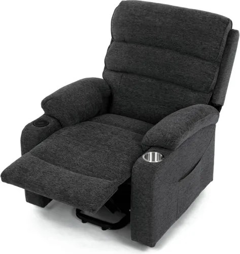Polohovacie kreslo sivé, elektrické TV-S8348 GREY2