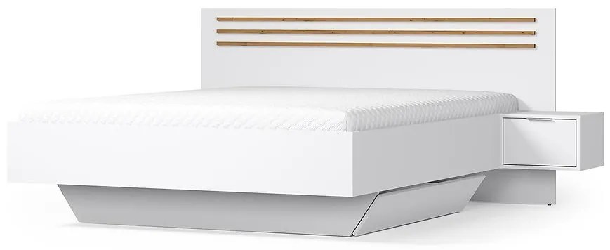 Posteľ  Florencja 180 So skrinkami Biela/dub Artisan