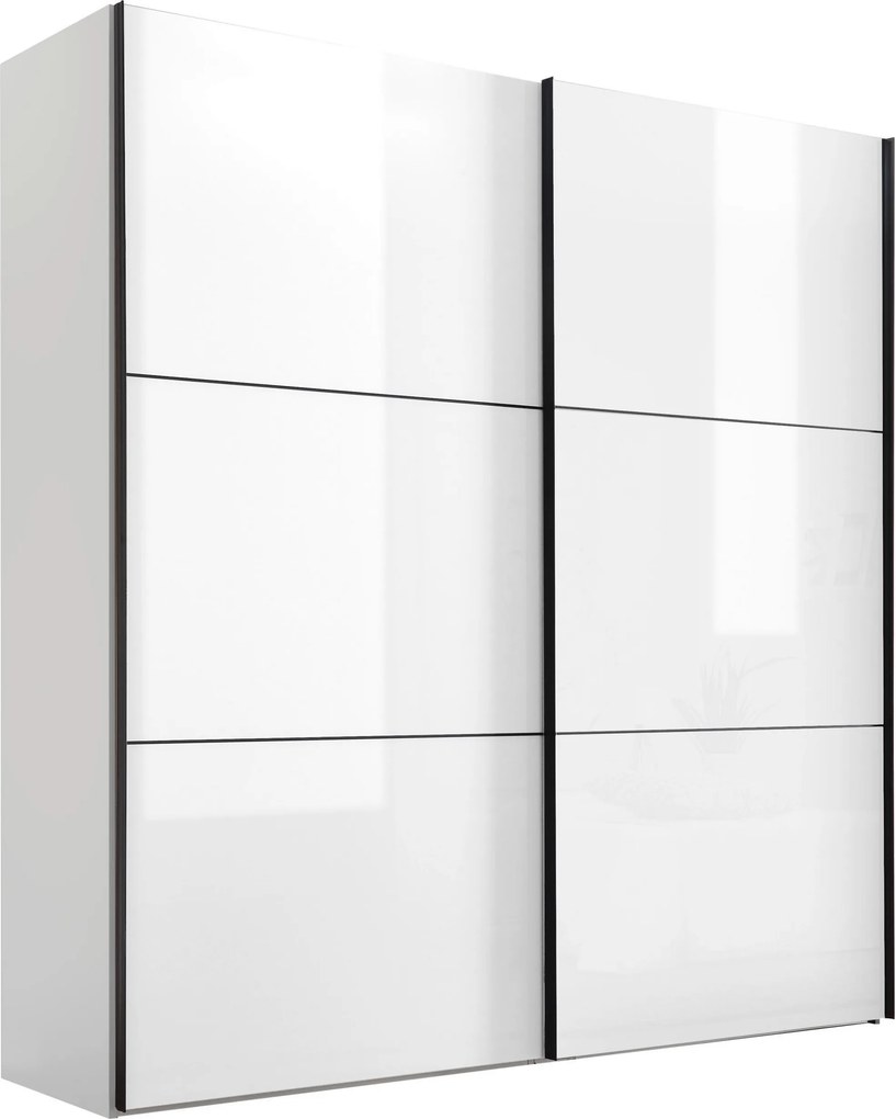 XXXLutz ŠAT. SKRIŇA S POSUV. DVERAMI, biela, 225/222/68 cm Moderano - Skrine - 000531006040