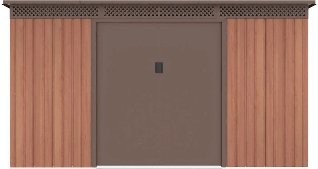 Záhradný domček G21 GRAH 483 - 340 x 142 cm, hnedý