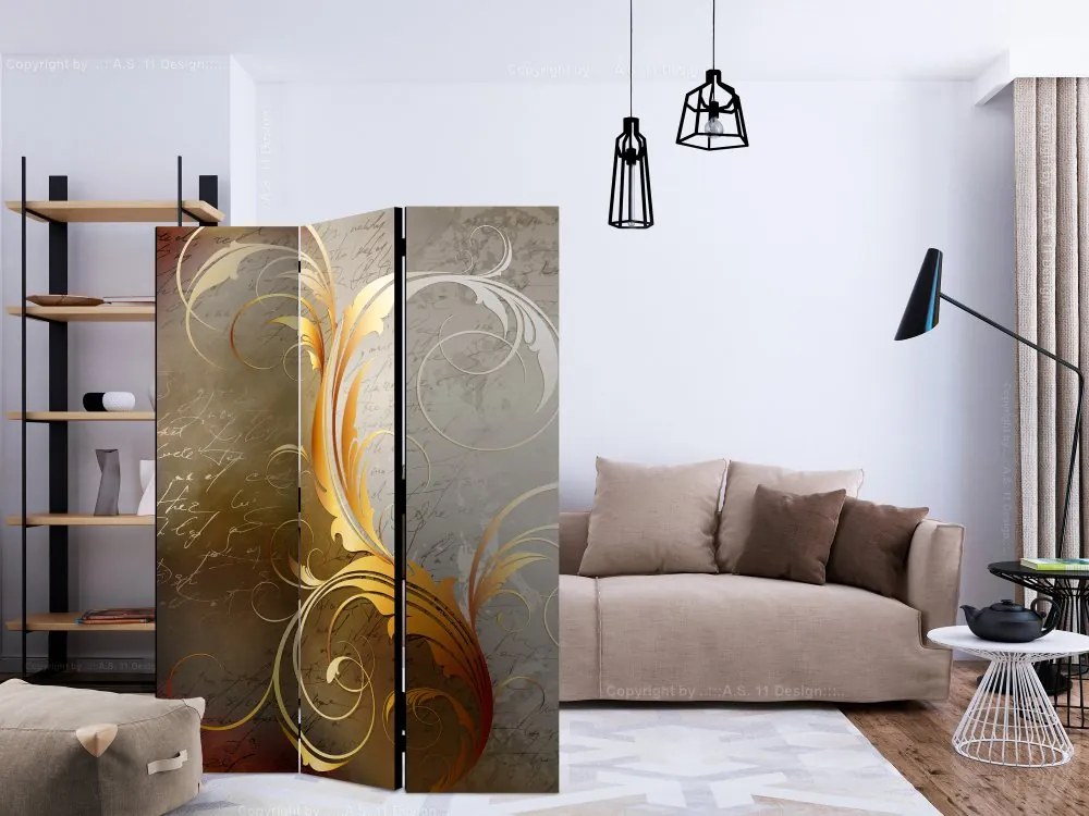 Artgeist Paraván - Gold letters [Room Dividers]