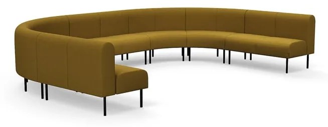 Pohovka VARIETY, tvar U, látka Blues CSII, zlatá