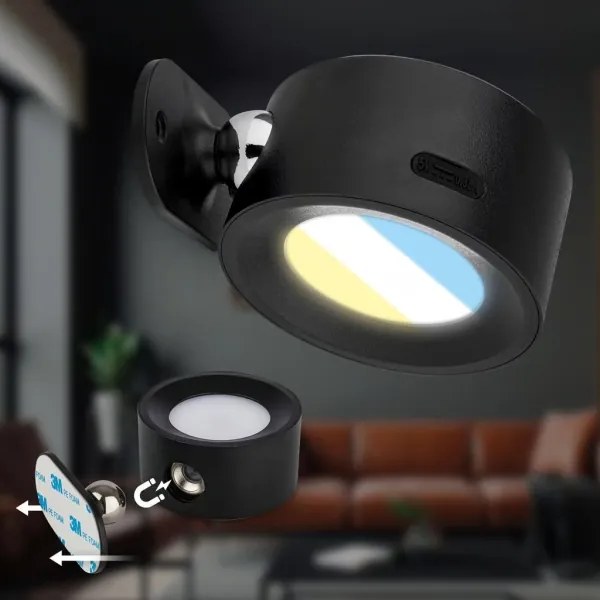 Briloner 3896015 - LED stmievateľné nabíjateľné nástenné svietidlo TARI LED/1,6W/5V 1500 mAh čierne