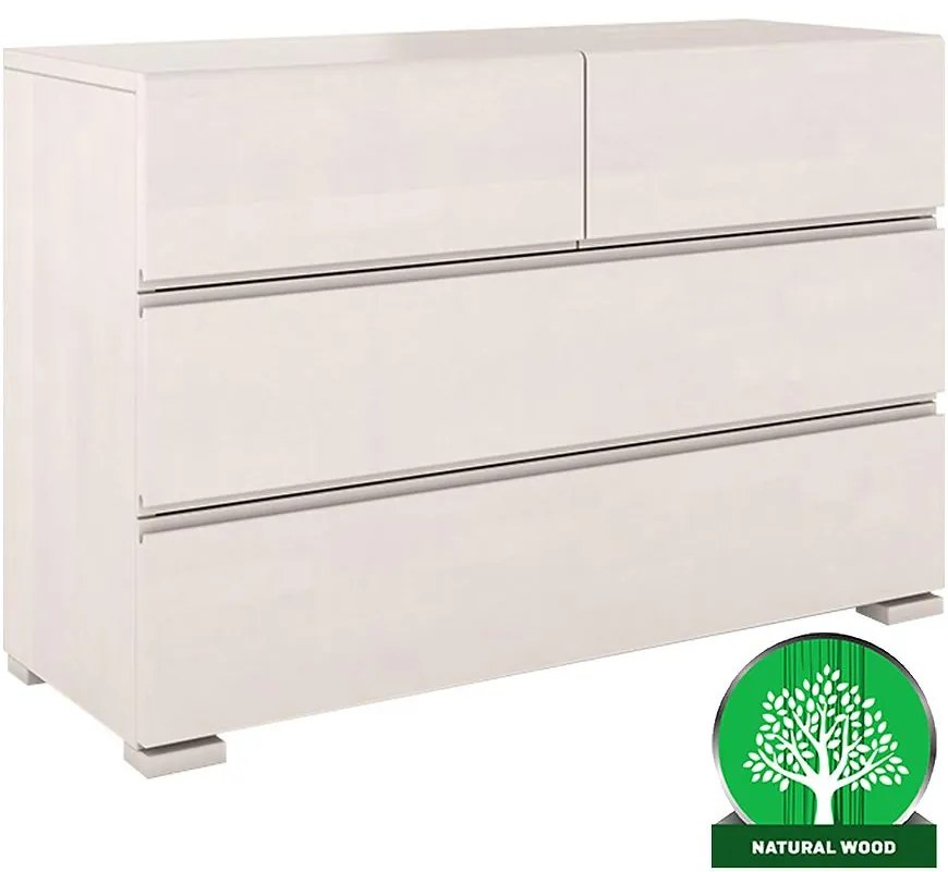 Komoda drevená  buk 4s Skandica Vestre Biely