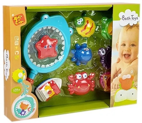 LEAN TOYS Hračky do kúpeľa - viacdielna sada