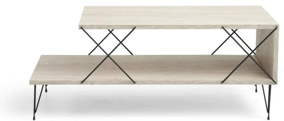 Konferenčný stolík Loire Travertine and Black