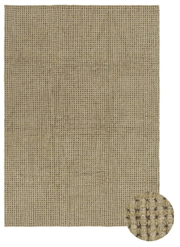 Kaki prateľný/ručne tkaný vlnený koberec 80x140 cm Unexpected Wool – Lorena Canals