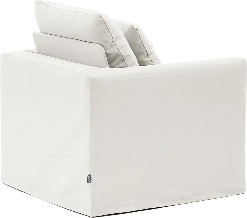 Biele ľanové kreslo Nora – Kave Home