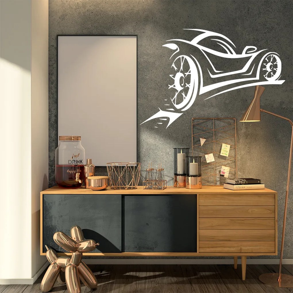 Veselá Stena Samolepka Športové auto Farba: černá, Veľkosť: 60 x 42 cm