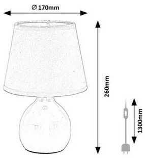 Rabalux 74078 stolná lampa Ingrid, sv. ružová