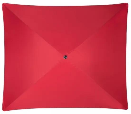 Doppler SUNLINE WATERPROOF 230 x 190 cm – balkónový naklápací slnečník červený (kód farby 809), 100 % polyester