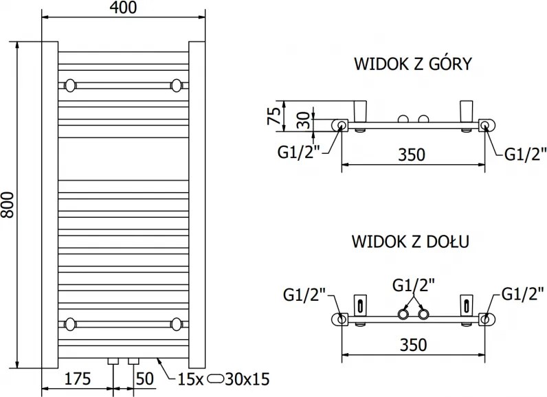 Mexen Hades, elektrické vykurovacie teleso 800 x 400 mm, 300 W, čierna, W104-0800-400-2300-70