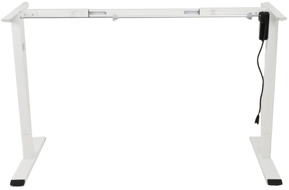 Výškovo nastaviteľný elektrický stôl BestBerg BBAT-12WW / rozmer 120x60 cm / výška 93,4-125,4 cm / biely
