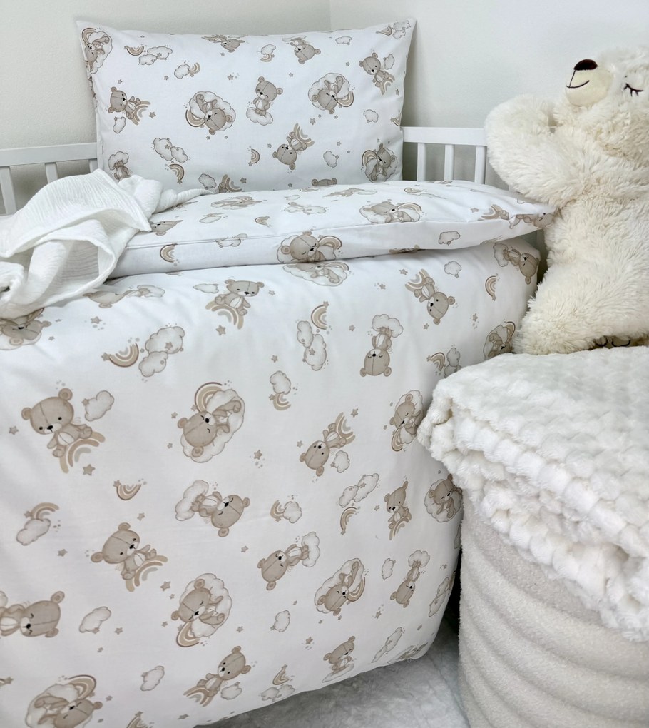 INTERMEDIC SK Posteľná obliečka do postieľky Teddy - hnedá 90x130/45x65 cm