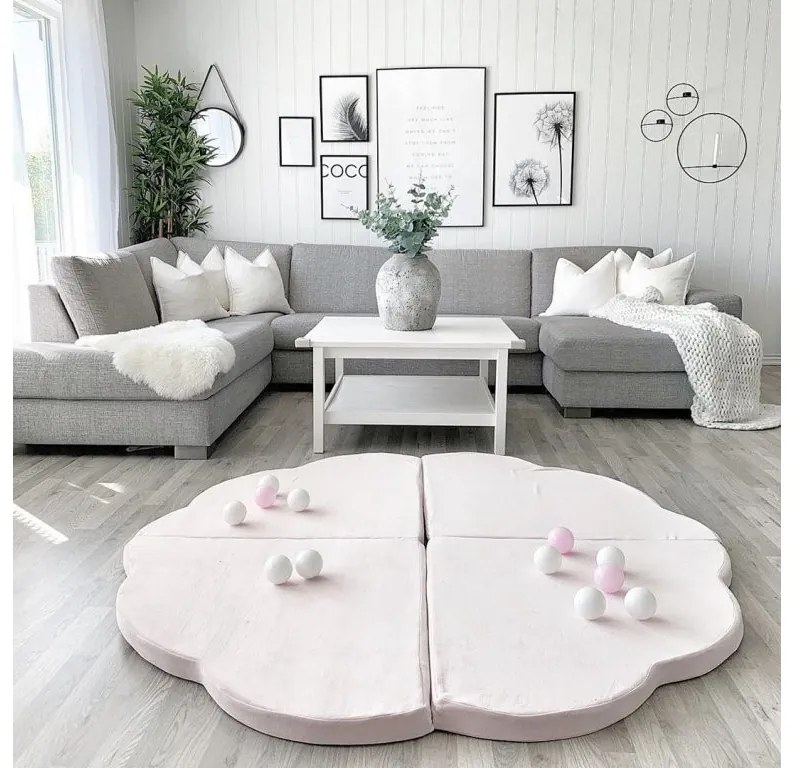 Penová hracia podložka mráčik: svetlosivá