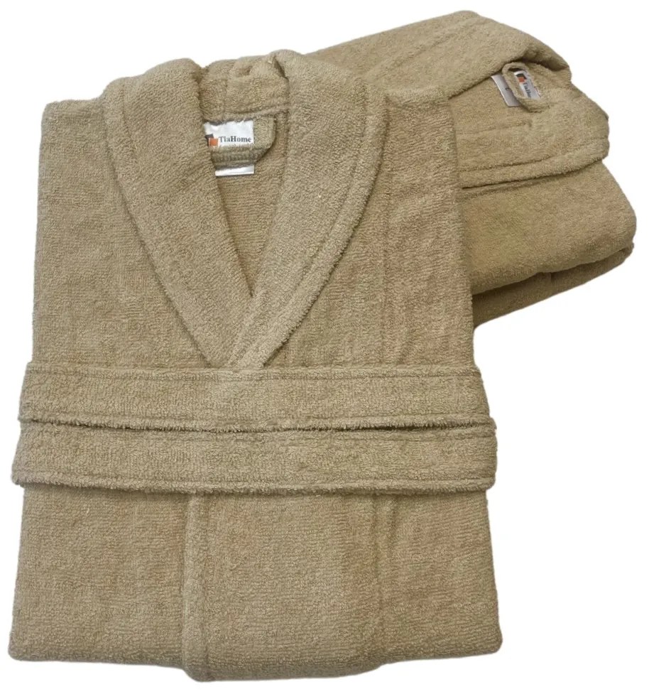 Froté deluxe unisex župan Béžový TiaHome - L