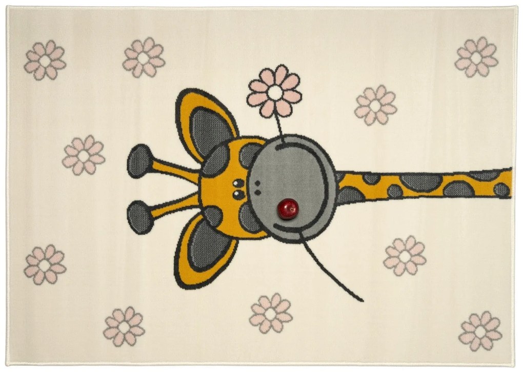 Detský kusový koberec Žirafa, 120x170, béžová, detská izba, Alfa Carpets