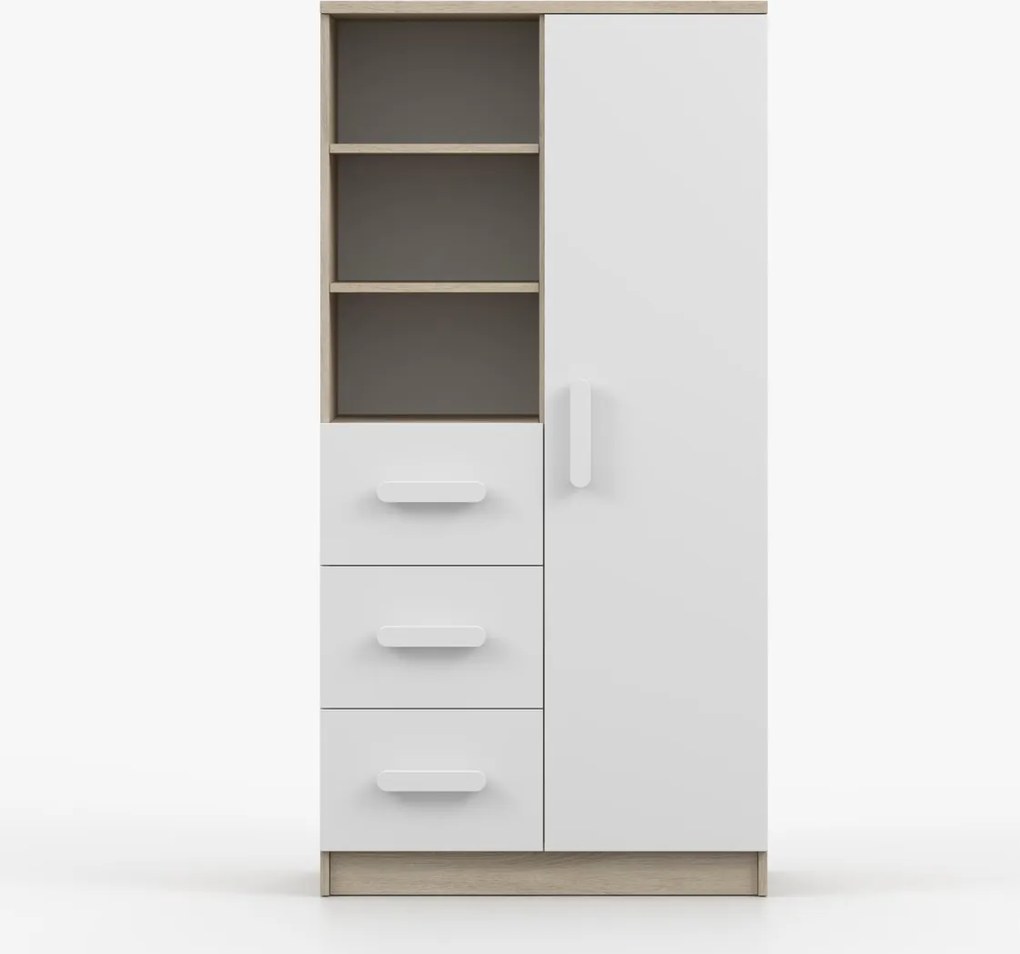 Regál SMYK - dub sonoma/biely (viac variant)