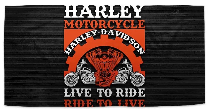 Sablio Uterák Harley-Davidson Live to ride, ride to live - 30x50 cm