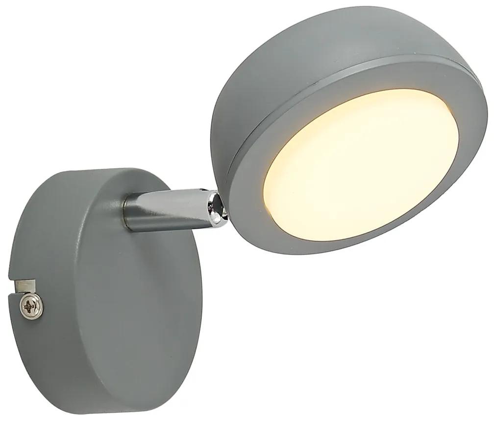 CLX LED nástenné bodové osvetlenie GIANLUCA, šedé