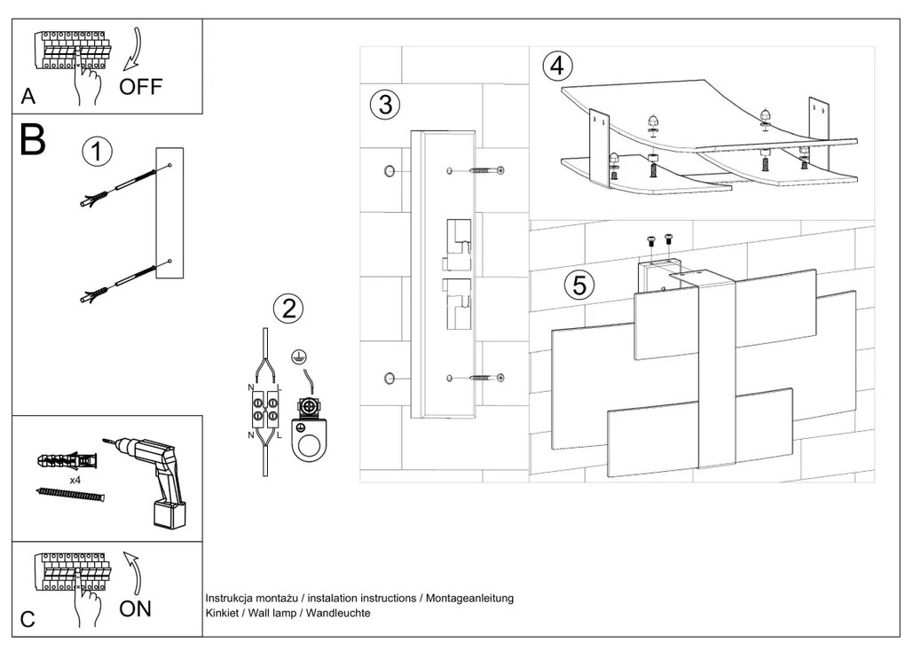 Nástenné svietidlo Celia, 1x mliečne sklenené tienidlo, ch