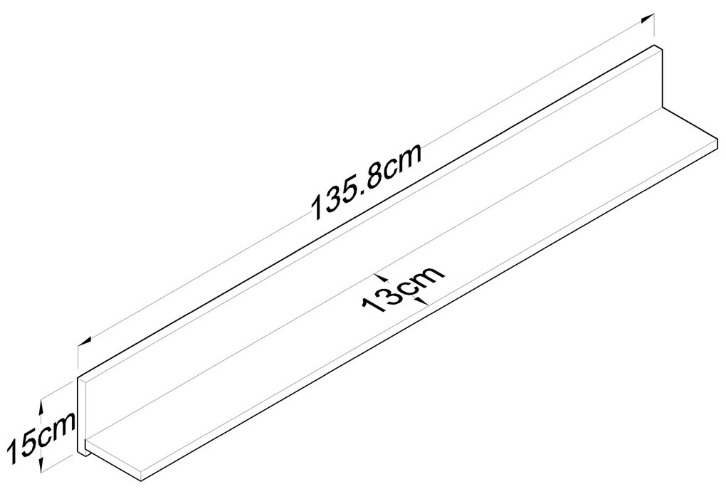 Nástenná polica E5 orech