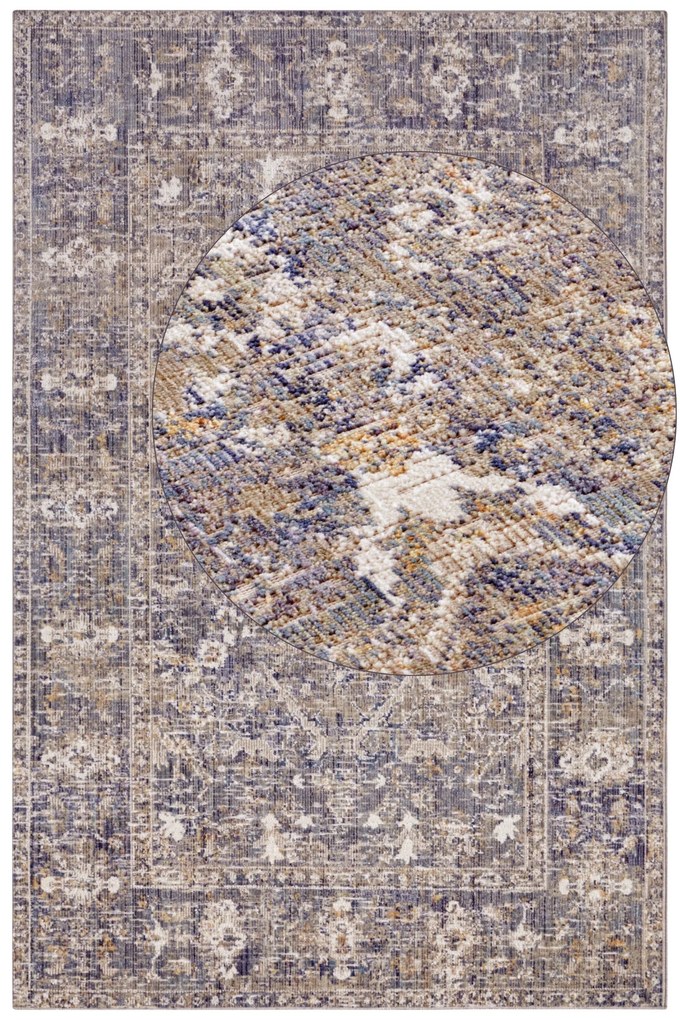 Hanse Home, Kusový koberec Cairo 105588 Port Said Cream Blue – na von aj na doma, 200x280, modrá, chodba / predsieň