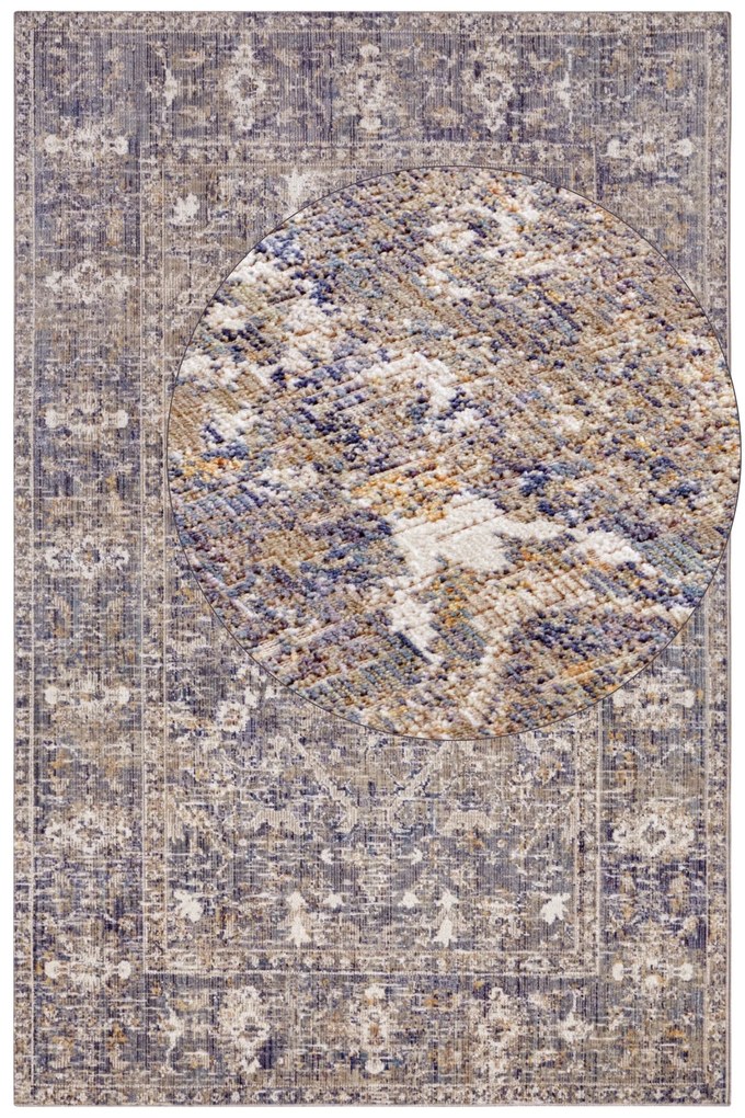 Nouristan - Hanse Home koberce Kusový koberec Cairo 105588 Port Said Cream Blue – na von aj na doma - 240x340 cm