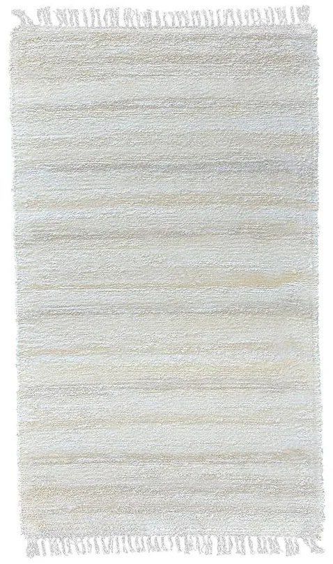 Ručne tkaný bavlnený koberec Milan B 0,5/1,0 biela