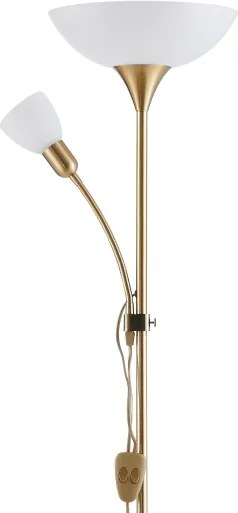 EGLO 82843 - Stojacia lampa UP 2  1xE27/60W + 1xE14/25W zlatá