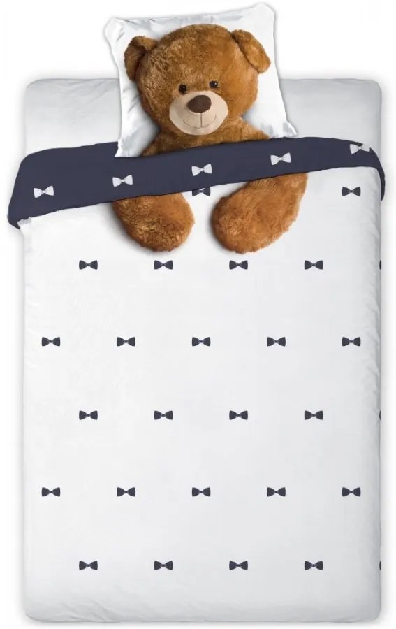 Bavlnené posteľné obliečky Medvedík Teddy - 100% bavlna - 70 x 90 cm + 140 x 200 cm