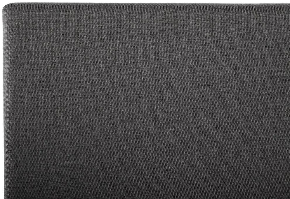 Kontinentálna čalúnená posteľ sivá 180x200 cm PRESIDENT Beliani