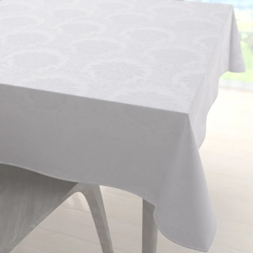 Biante Dekoračný štvorcový obrus Monako PM-122 Zámocký vzor biely 60x60 cm