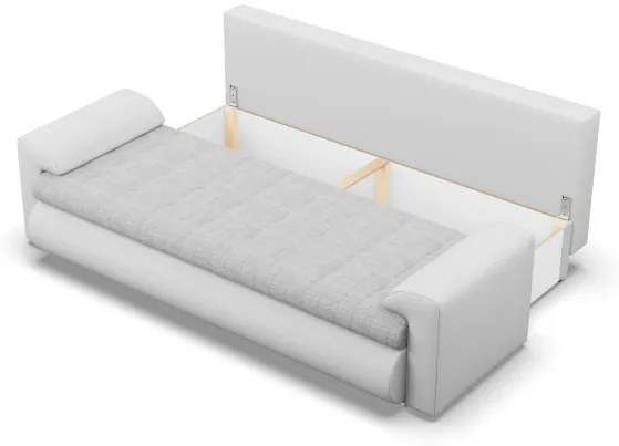 Trojmiestna rozkladacia sedačka FORESTA sivá / biela