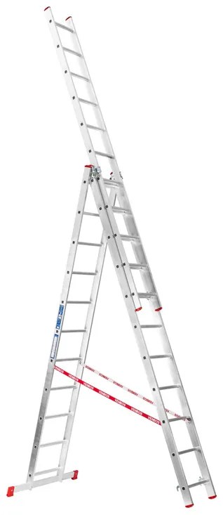 Hliníkový trojdielny výsuvný rebrík VENBOS HOBBY, 3x11 priečok, 6,75 m