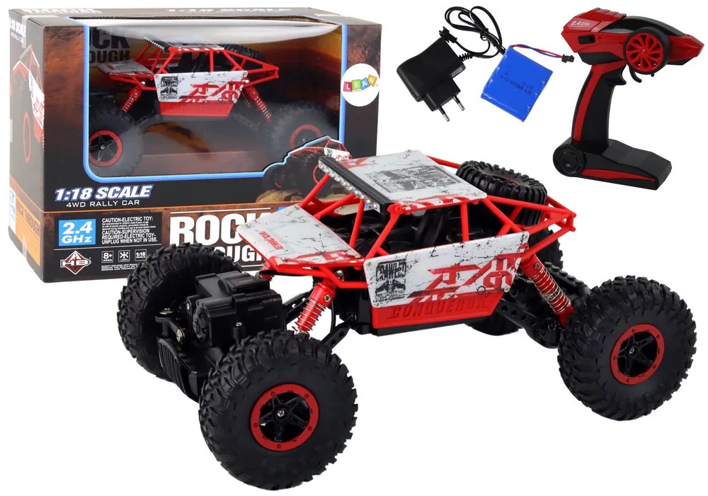 Lean Toys Off-Road auto R/C – 1:18 červené