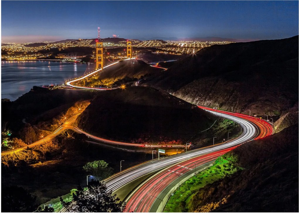 Sklenený obraz - Golden Gate Bridge (70x50 cm)