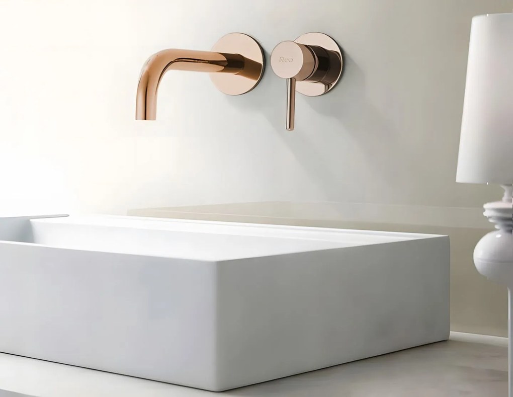 Rea Lungo, podomietková umývadlová batéria, iBox, ružové-zlato, REA-B8548