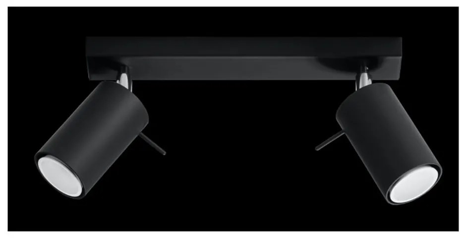 Čierne bodové svietidlo 8x30 cm Etna – Sollux