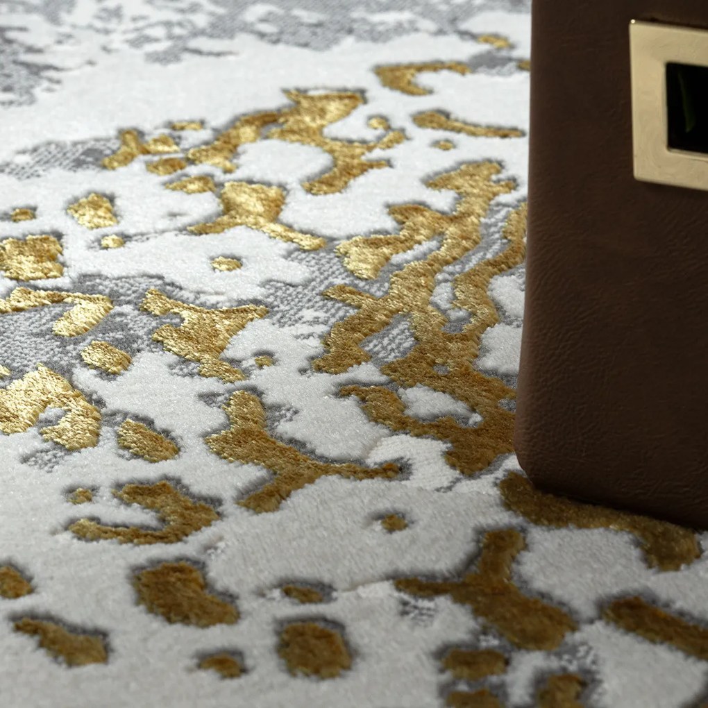 Dywany Łuszczów, Kusový koberec Allure 1961 gold/white, 80x150, žltá, kancelária