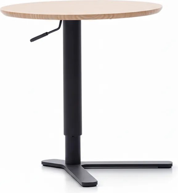 Odkladací stolík, výškovo nastaviteľný, 51-77 x 50 cm, dub biely