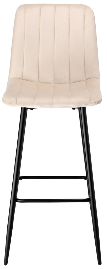 Barová stolička Toronto zamatová béžová