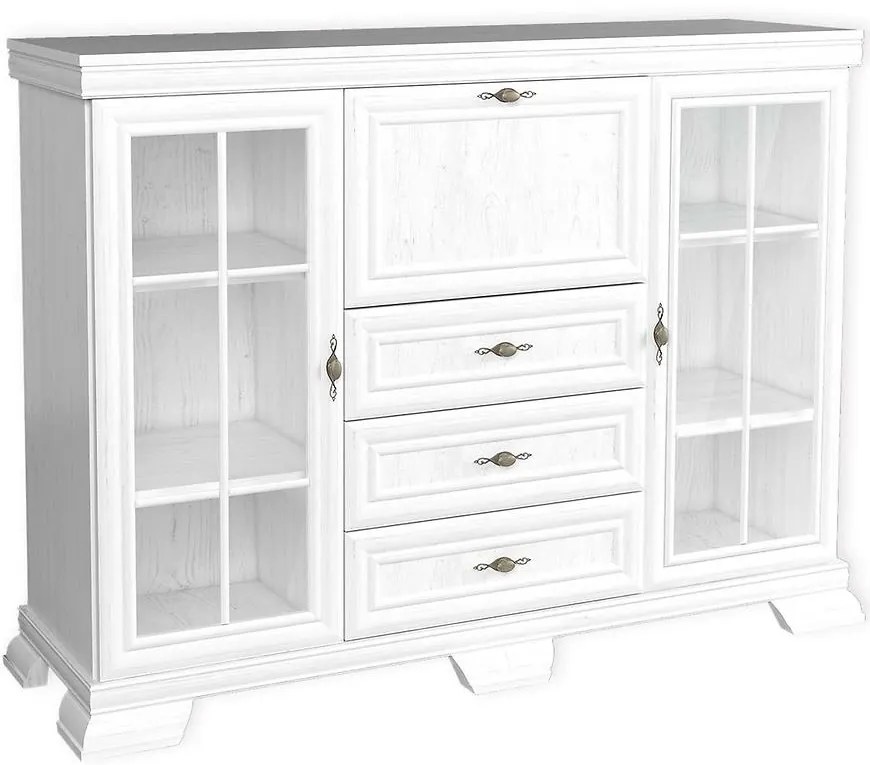 Vitrína Kora Kk6 biely