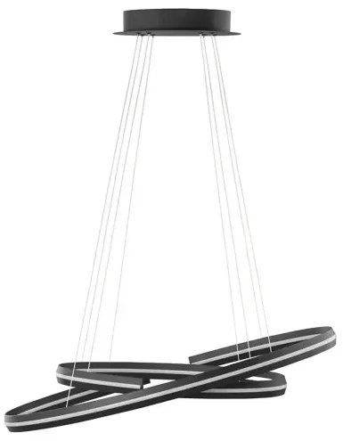 LED luster Torrente 40 čierne