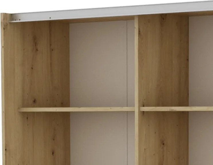 Šatníková skriňa Carlos 125/43 2D, dub artisan, 125 cm