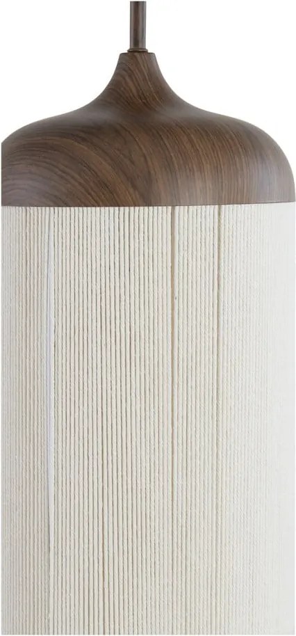 Tmavohnedé závesné svietidlo s textilným tienidlom ø 22 cm Dania – Light & Living