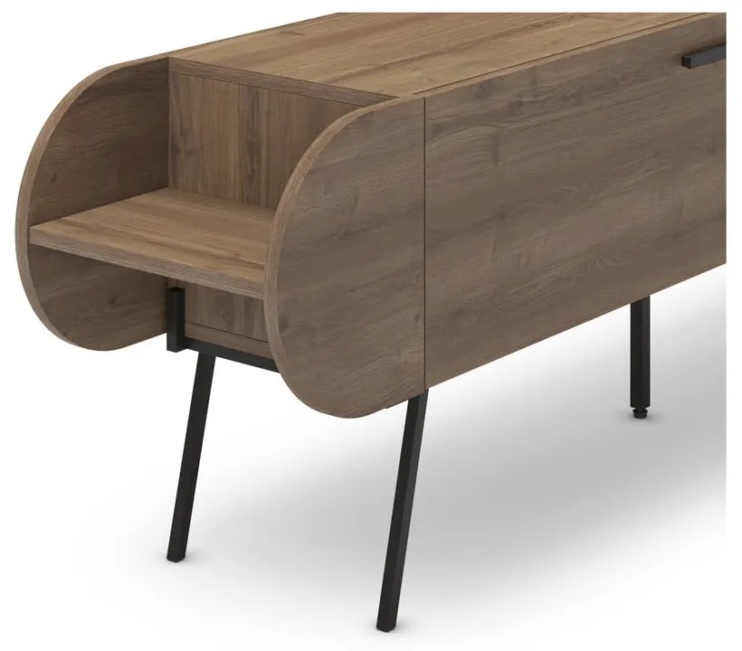 TV stolík v dekore orecha v prírodnej farbe 195x57 cm Saluso – Marckeric